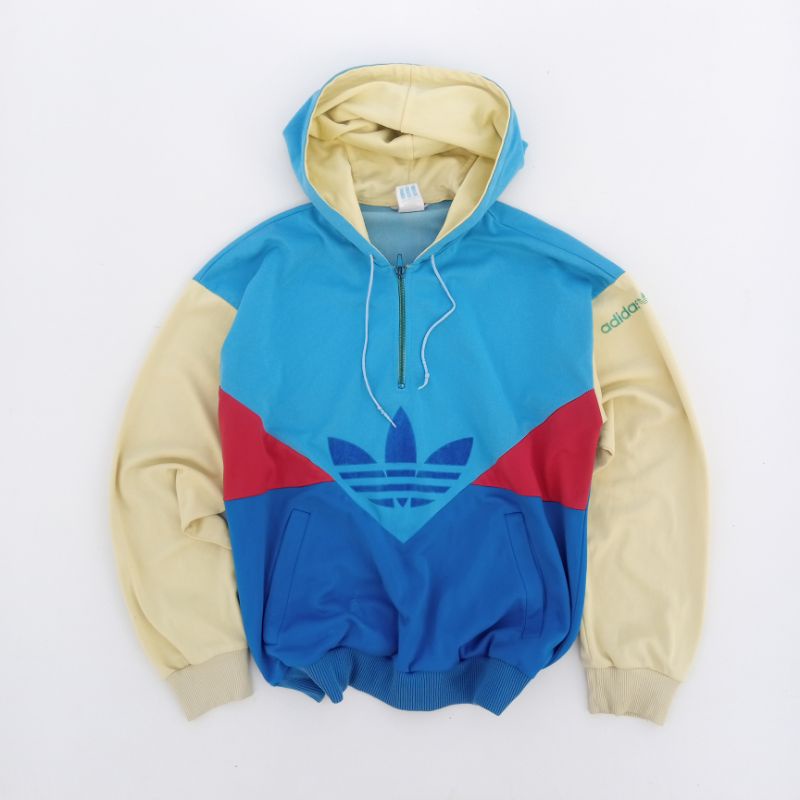 ADIDAS HOODIE TREFOIL VINTAGE & BLACK WHITE