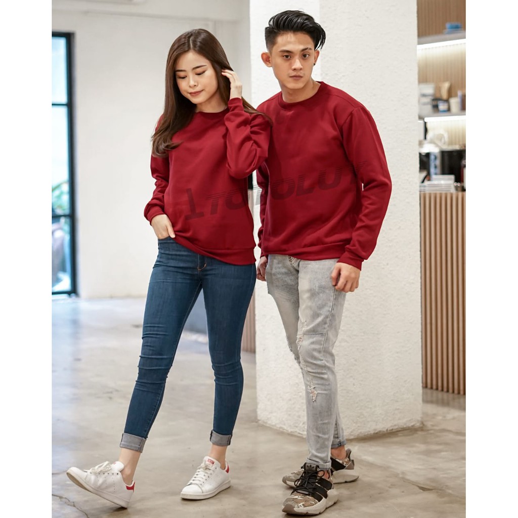 MUKZHOP - COUPLE SWEATER JUMPER / BASIC POLOS / TOTOLUY / MAROON