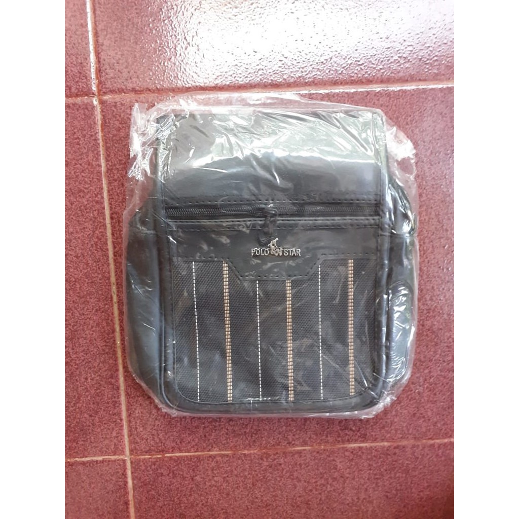 tas pria slempang pria modem baru kulit sintetis desain polo star kw super limited