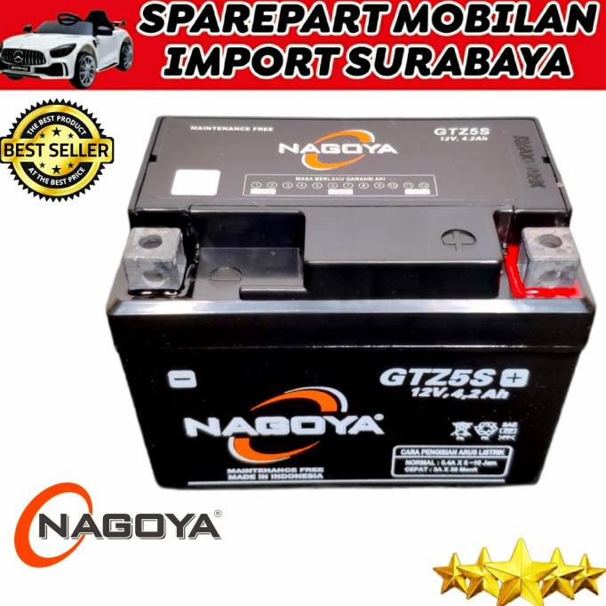 NAGOYA AKI KERING MOTOR GTZ5S ACCU MATIC HONDA YAMAHA SUZUKI YUASA GS