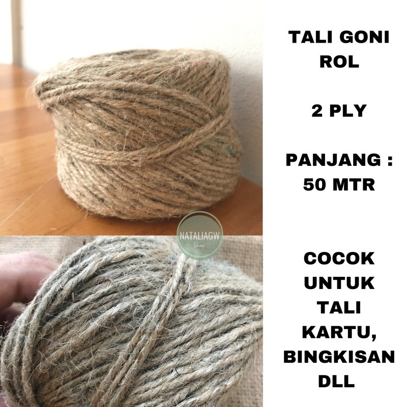 Tali goni rol 2ply 50mtr ready stock