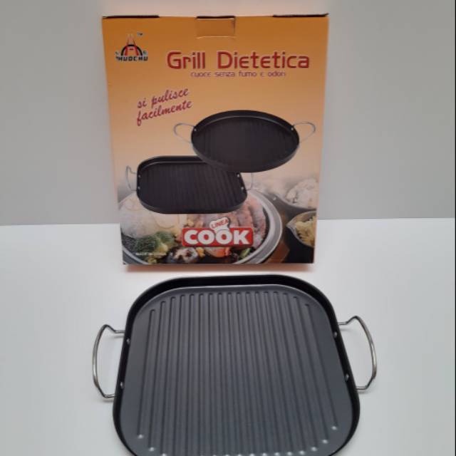 Wadah Grill Pan Alat Panggang Kotak Garis 28 cm HL A143 Homeline