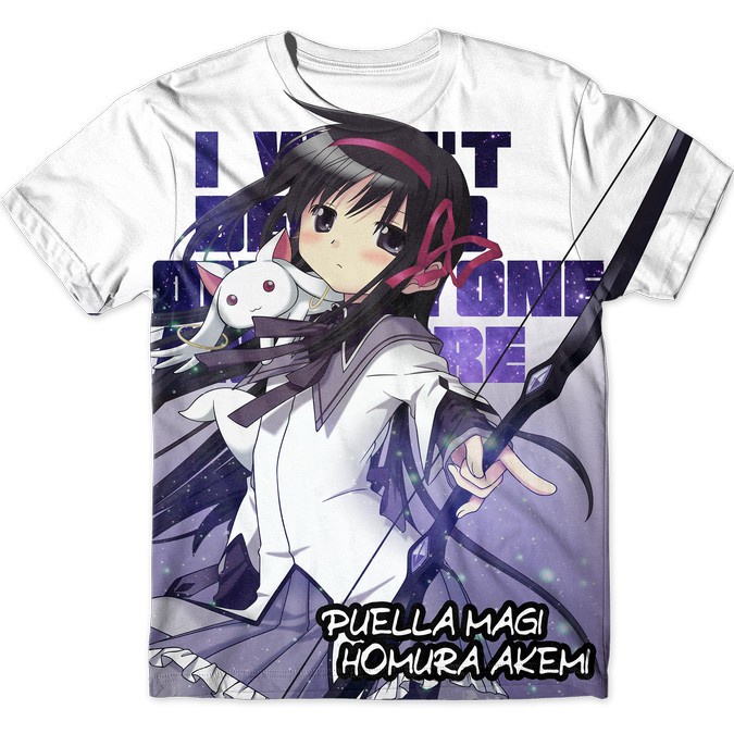 Homura Akemi – Puella Magi Madoka Magica Anime T-Shirt/Kaos Anime