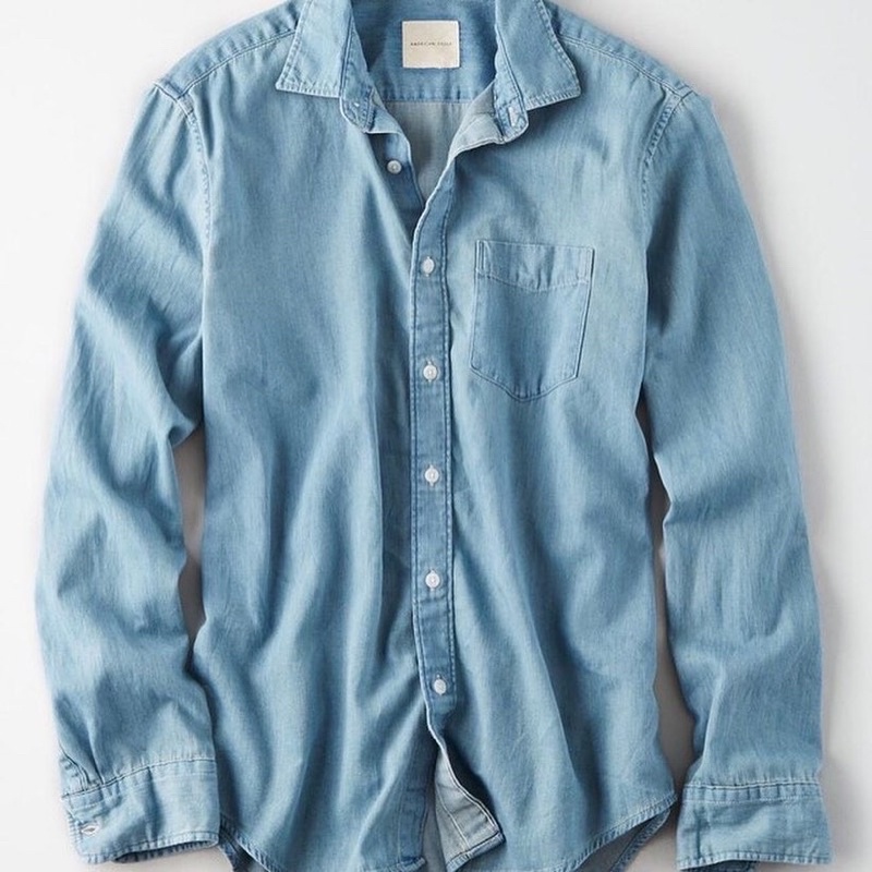 denim shirt pocket 1/cross label