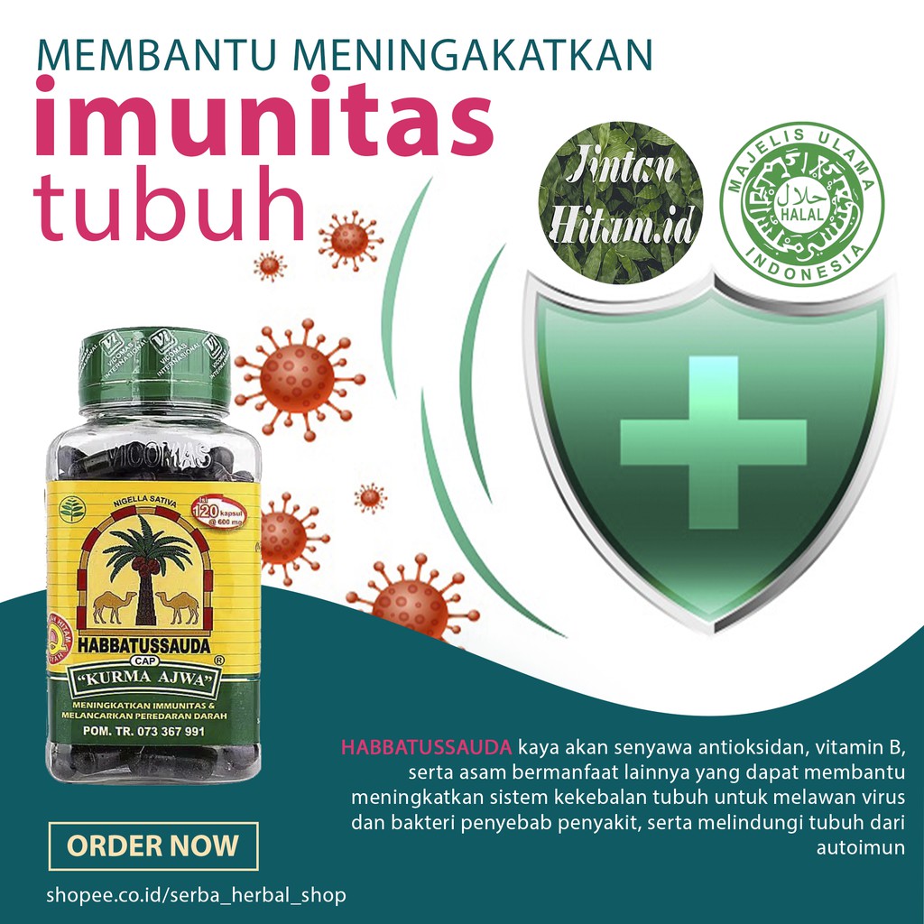 HABBATUSSAUDA HABATUSAUDA KURMA AJWA 120 SUPLEMEN ANTIBIOTIK VITAMIN DAYA TAHAN KEKEBALAN TUBUH