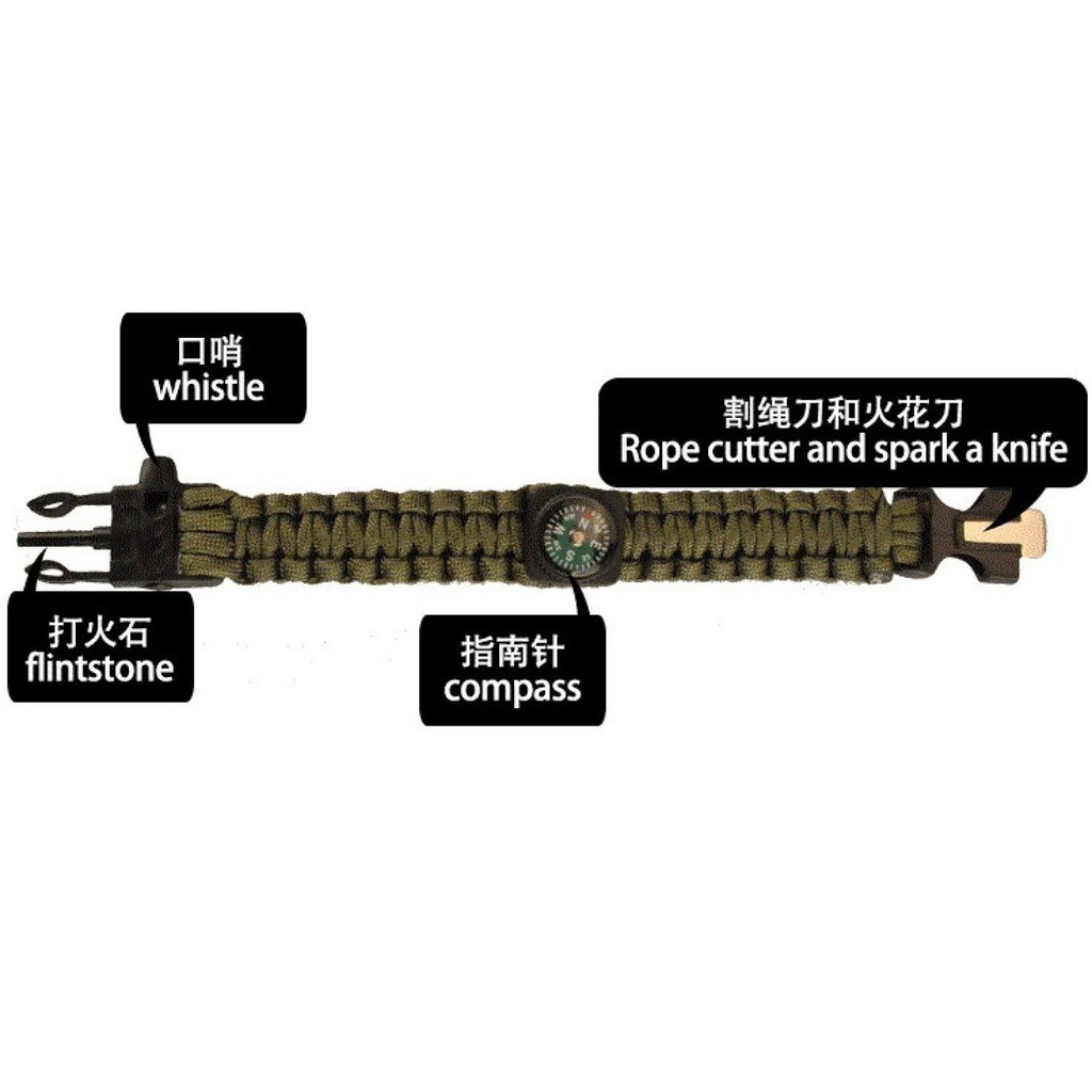 Bayar Ditempat Tali Paracord Multifugsi dengan Pemanti Api Kompas - 15353