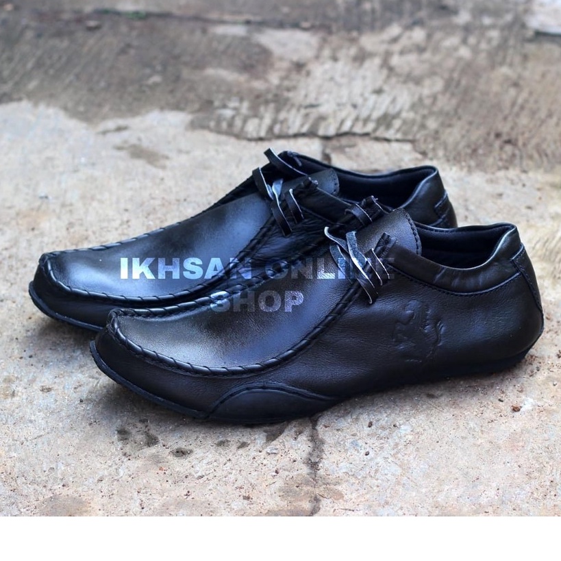 BM Sepatu Pria Slip On Kulit Original