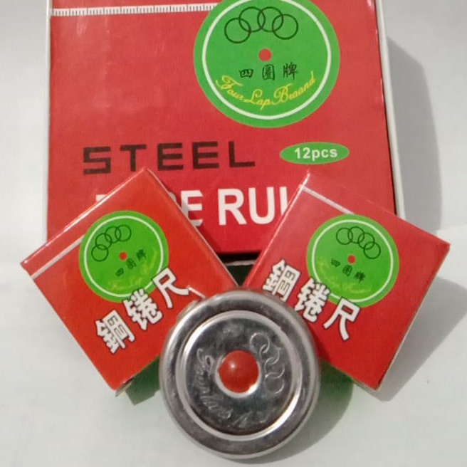 METERAN JENGKOL 2 METER 2 M STAINLES / METERAN BULAT METERAN MINI TRICLE / STEEL TAPE RULE 2 M Measuring Tape