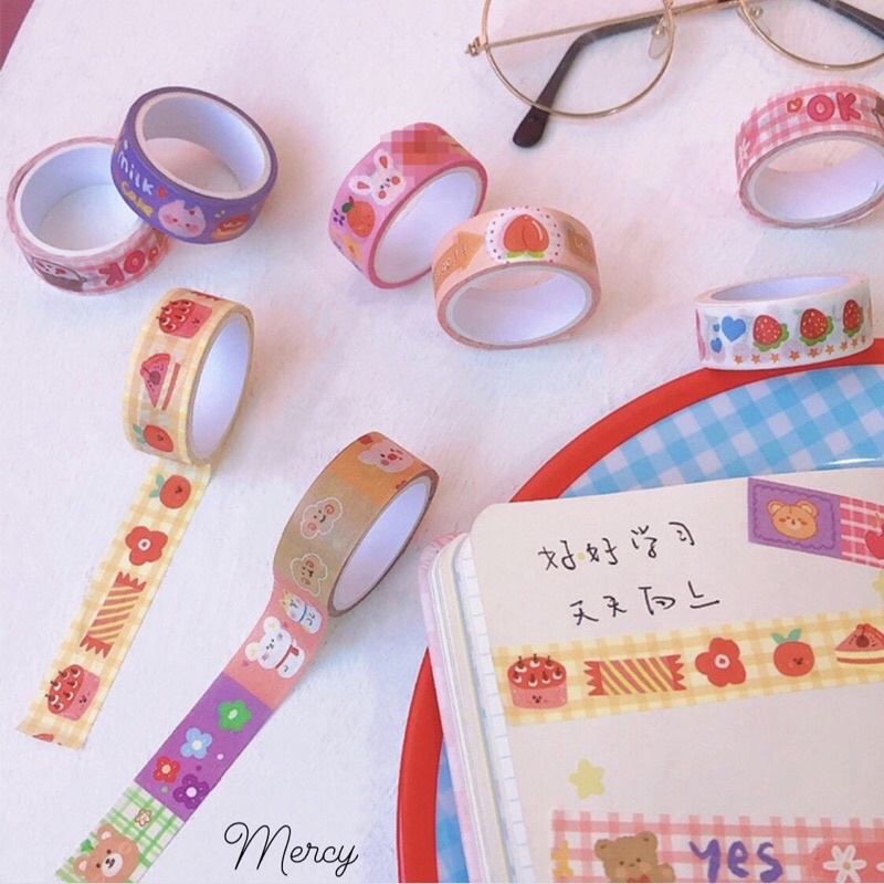 

Isolasi Washi Tape Stiker Kertas Gambar Lucu Fancy Dekorasi Scrapbook