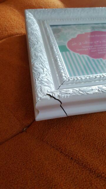 Hiasan Jam Dinding Untuk Kado Pernikahan Shabby Tosca Pink Uk 20x40 Frame Ukir