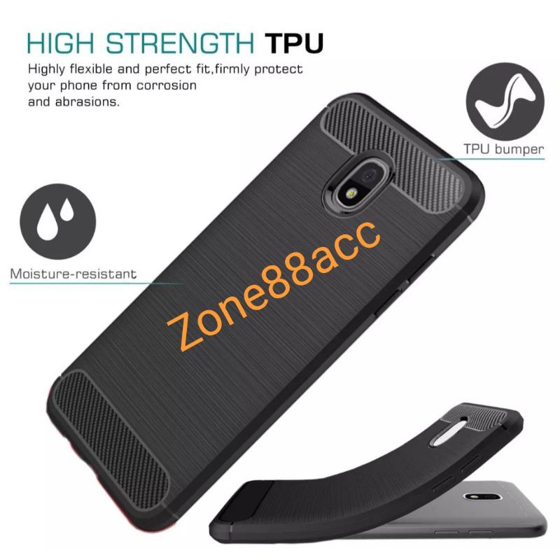 Silicon Case SAMSUNG J3 Pro Softcase iPAKY Carbon Casing Cover TPU