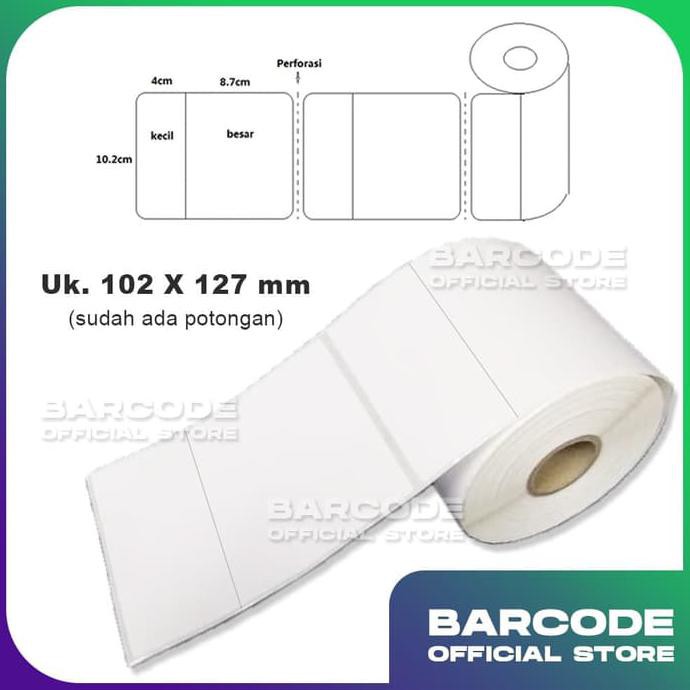 

Buruan Beli] Roll Label Barcode 4Inch X 5Inch / 4"X5" / 102 X 127 Mm ( Semicoated )