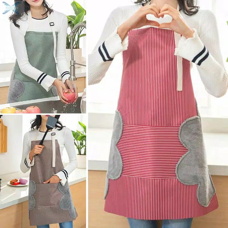 Celemek Masak Apron Dapur Anti Air Clemek Barista Koki Waiters Waterproof