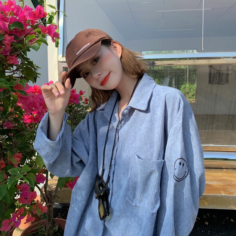 Blouse Wanita Oversize Kemeja Casual Import Atasan Wanita Terbaru Korean Retro Style