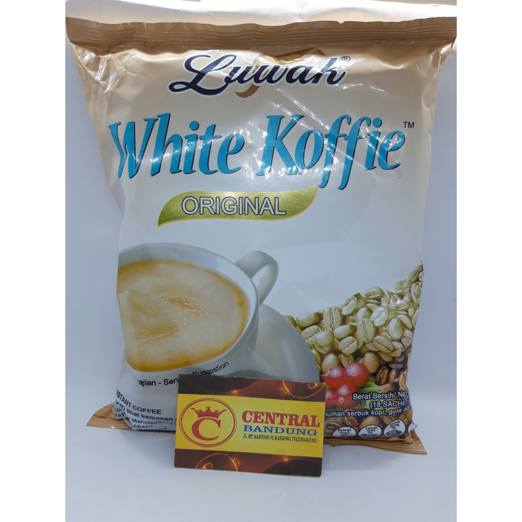 

LUWAK WHITE KOFFIE COFFEE KOPI 360gr/400gr isi 18/20 sachets @20gr/ Centralbandung