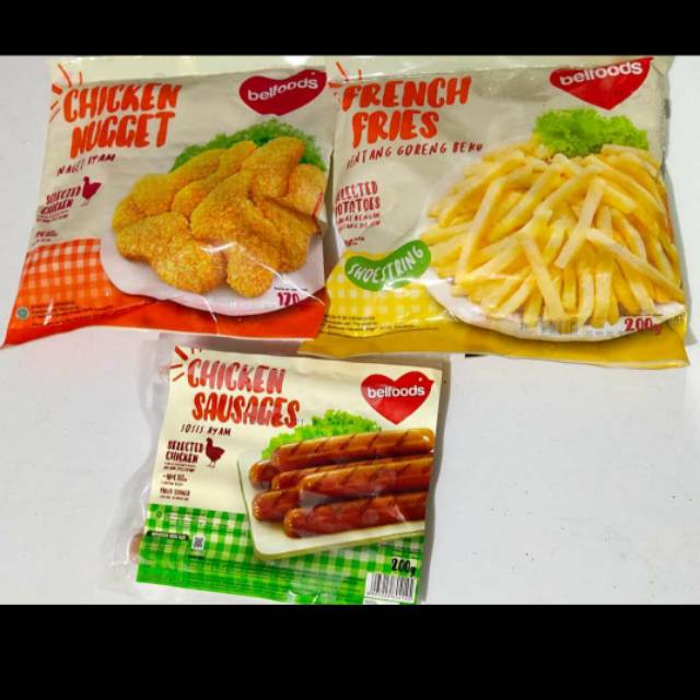 

french fries - sossis - baso - nugget belfoods - bisa gosend