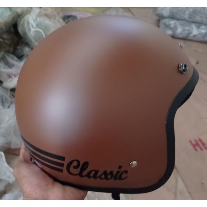 HELM SNI TERLARIS bogo classic kaca datar PACKING BOX