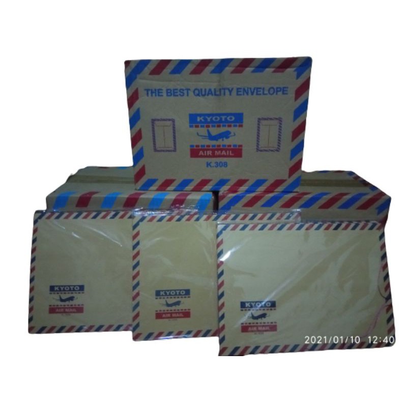 

Amplop Coklat Tali Kyoto Air Mail K.308 Isi 10pcs