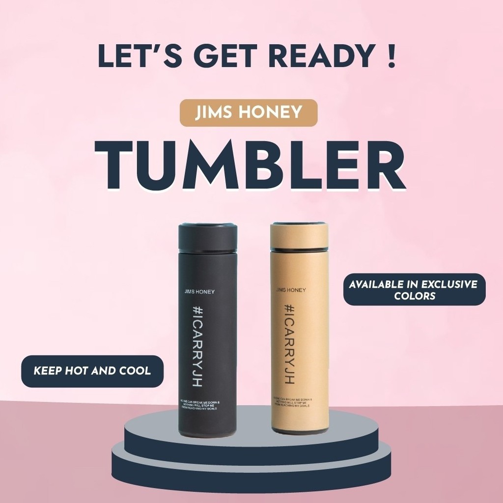 TUMBLER (ONLY) JIMS HONEY Thermos Botol Minum Air Hot &amp; Cool Doff Jimshoney JH Ori Murah