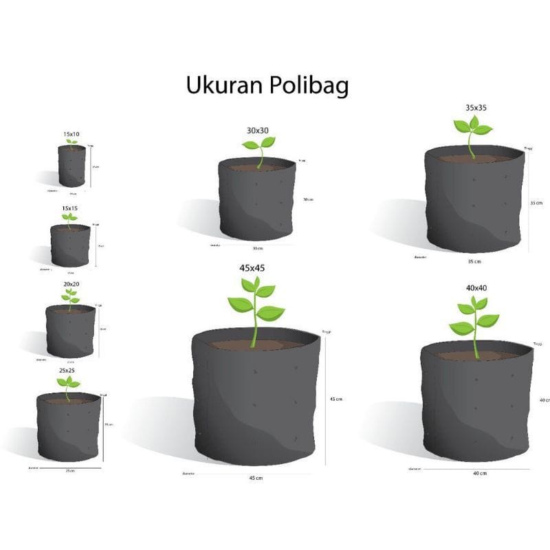 1 Pcs Polybag Ukuran Sedang Besar Khusus Tanaman Buah Sayur Dan Bunga