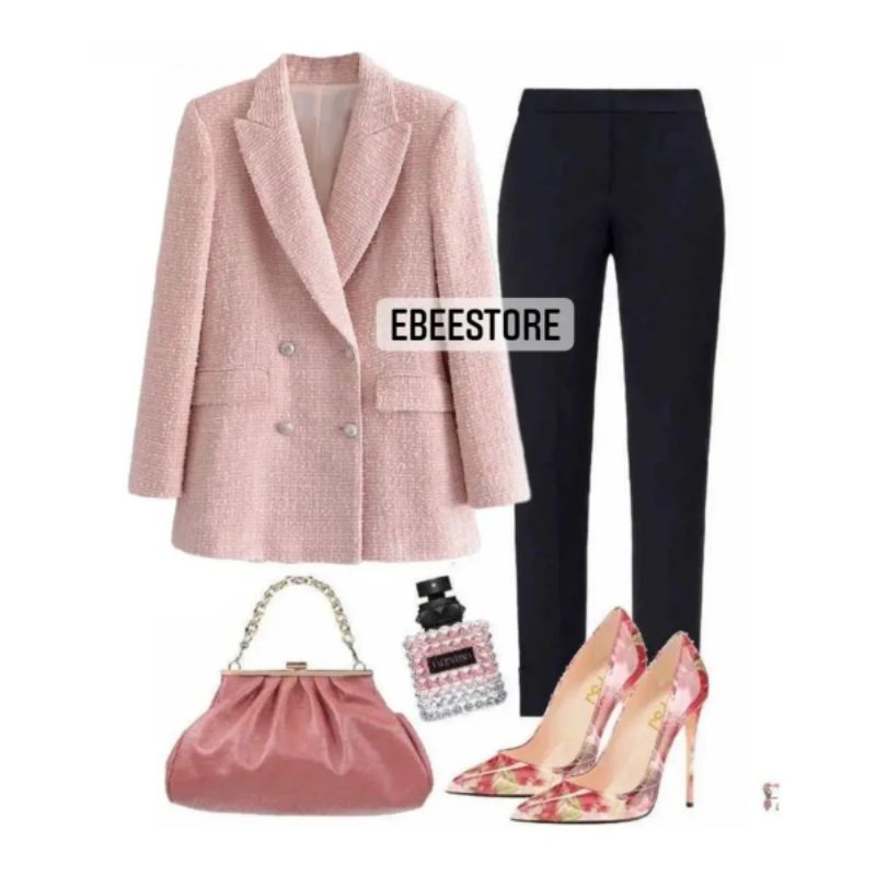 blazer sweet pink tweed