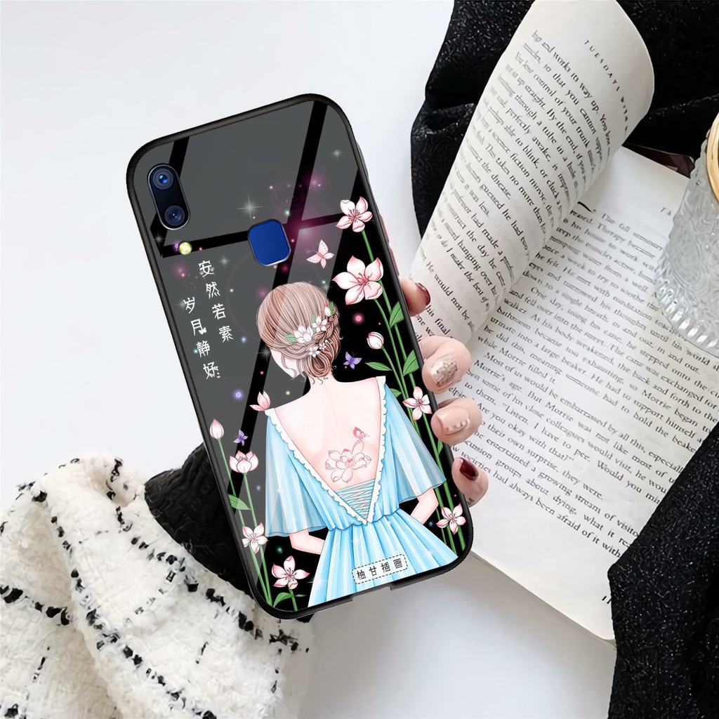 (GC 29) Softcase Kaca Vivo Y91 Y93 Y95 - Kesing Kaca Vivo Y91 Y93 Y95 - Case Cantik Vivo Y91 Y93 Y95