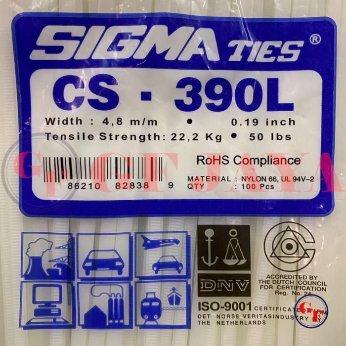 

Kabel Ties Sigma CS 390L / 39cm Putih CS390L Cable Tie White 40 cm
