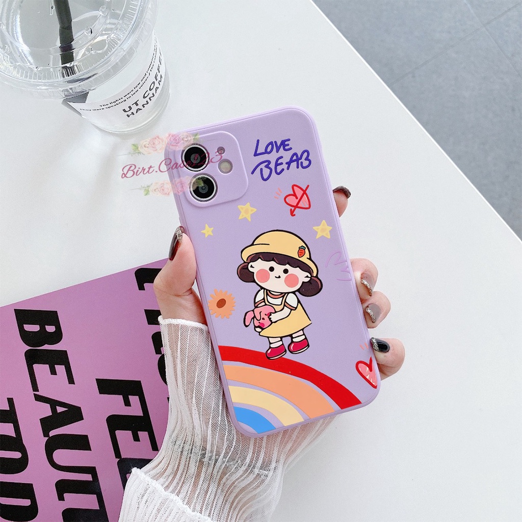CASE CASING SOFTCASE SILIKON MACARON PELINDUNG KAMERA LOVE BEAR OPPO VIVO SAMSUNG XIAOMI REALME IPHONE ALL TYPE BC6151