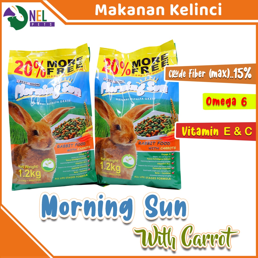 MORNING SUN CARROT 1,2 KG / MAKANAN KELINCI /PELET KELINCI