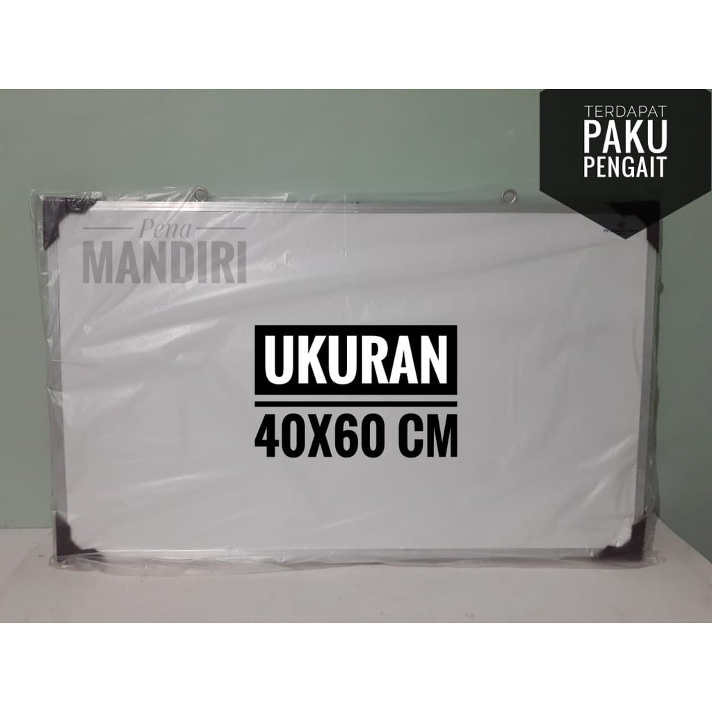 Whiteboard 40x60 Papan Tulis Anak Putih White Board 2 Sisi