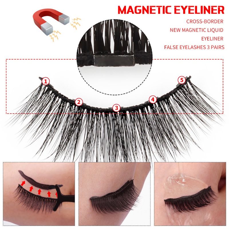 EYELASH MAGNETIC 1 SET LENGKAP BULU MATA MAGNET 3 PSG