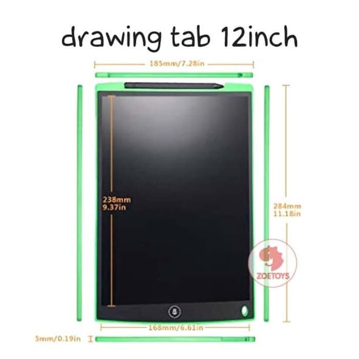 Drawing writing tablet 12 inch termurah