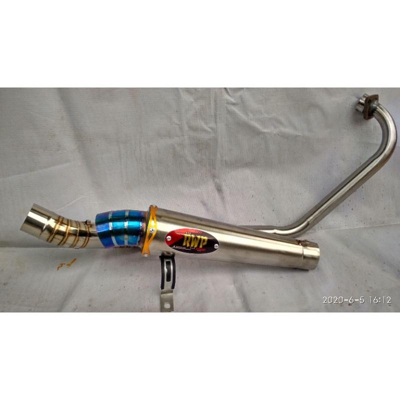 Knalpot vixion new vixion old silincer tabung model KOU moncong biru knalpot vixion new vixion old