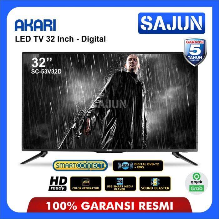 Smart TV Akari SC-53V32 TV LED 32 Inch Smart Connect - Garansi 5 Tahun