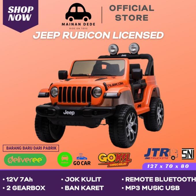 Mainan Mobil Aki Anak Jeep Rubicon Licensed
