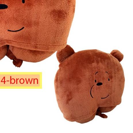 Bantal Leher U-shape, Bantal Hoodie We Bare Bears, Bantal Leher We Bare Bears WBB