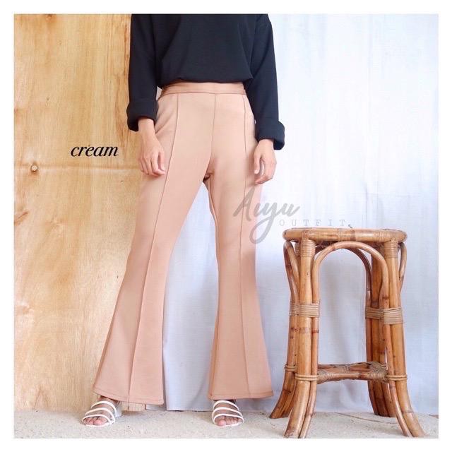 CUCI GUDANG!! (LIST DEPAN) BELL BUTTOM SCUBA/ CUTBRAY PANTS SCUBA/ CELANA PALAZO/ FLARE PANTS WIDE LEG SCUBA PANTS