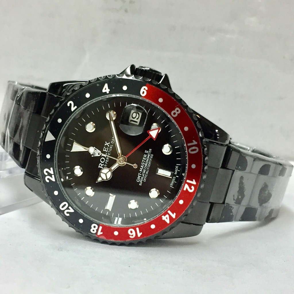 Jam Tangan Rolex Pria GMT Master II Chain FullBlack