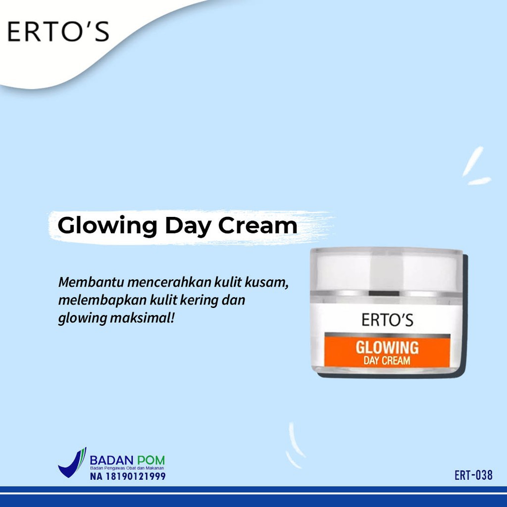 [ORI]  Glowing Day Cream Melembabkan dan Menyamarkan Noda Hitam dan Mencerahkan Kulit Wajah