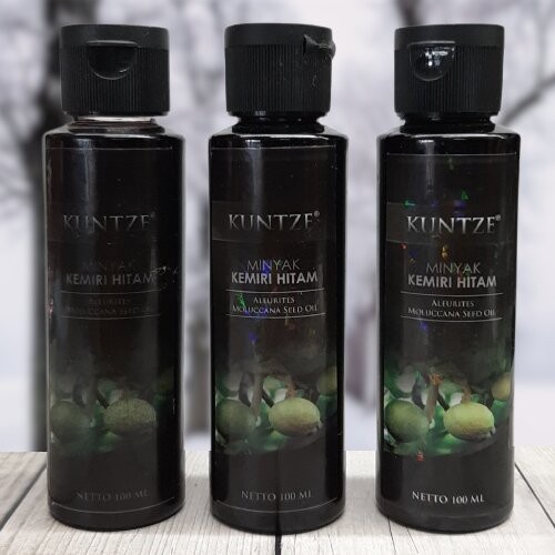 KUNTZE Minyak Kemiri Hitam Asli Penumbuh Rambut