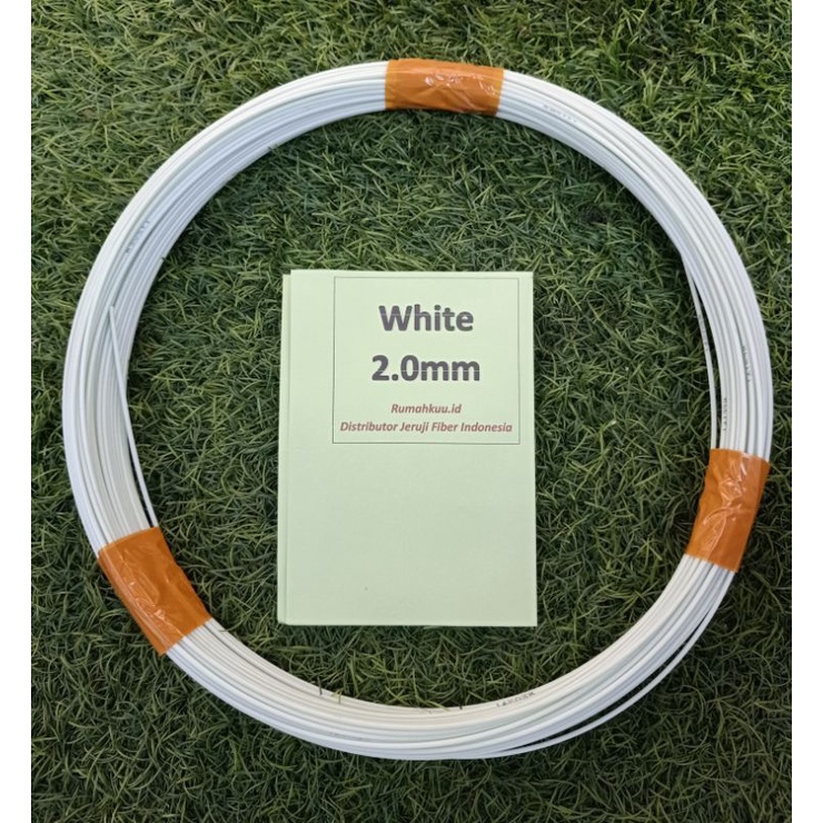 Ruji Fiber 2mm putih untuk sangkar, layangan naga dll