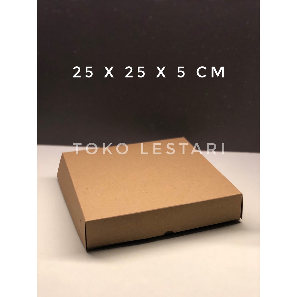 

Box Kraft Coklat Untuk Packaging Sovenir Baju Kotak Kado Kue Cake Snack 25 x 25 x 5 CM