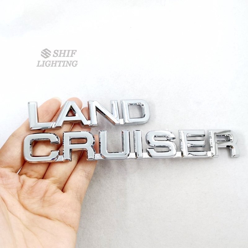 1Pc Stiker Emblem Logo LAND CRUISER Bahan ABS Krom Untuk Bagasi Mobil Toyota