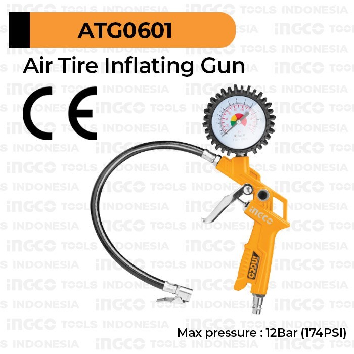 INGCO POMPA BAN / TEKANAN ANGIN BAN AIR TIRE INFLATING GUN ATG0601