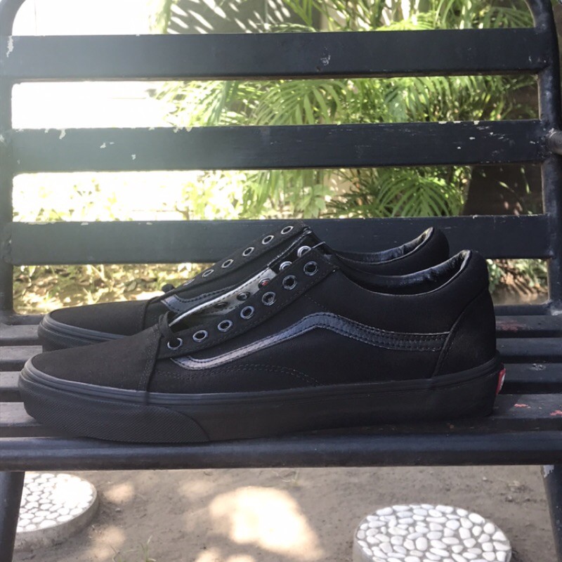 Sepatu Vans oldskool Full Black 100% Original Resmi PT Navya