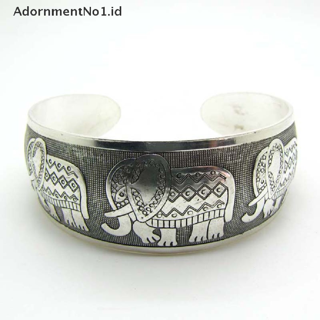 (AdornmentNo1) Gelang Bangle Cuff silver Tibet Motif Totem Untuk Wanita (ID)