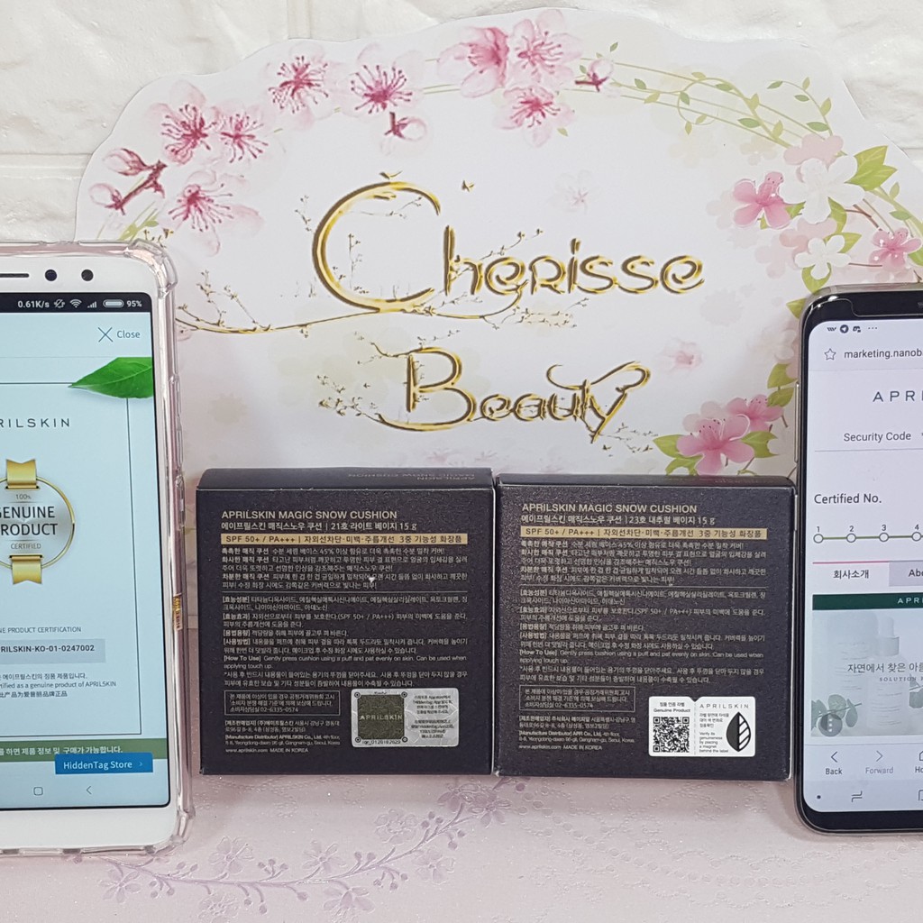 READY ORIGINAL April Skin Magic Snow Black Cushion Renewal Version 2.0 | Aprilskin