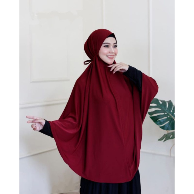 Bergo big size,hijab umroh/Haji Praktis Adem ,kerudung instan
