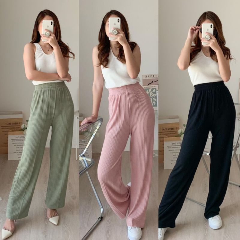 HORNET PANT- CELANA KNIT WANITA TEBAL PREMIUM IMPORT