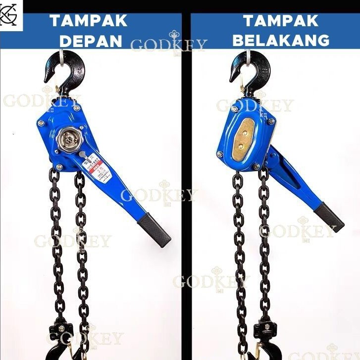 JAPAN Lever Block Lifting Hoist 1 ton x 5 meter Kotrek Rantai Angkat Lever Hoist 1ton x 5meter
